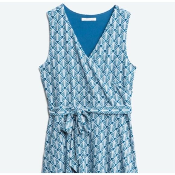 ✨41 Hawthorne Lorene Faux Wrap Knit Sz Large Blue Dress✨ - Picture 3 of 11